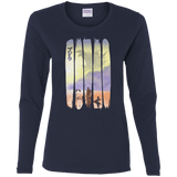 T-Shirts Navy / S Japanese Kaiju Women's Long Sleeve T-Shirt