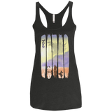 T-Shirts Vintage Black / X-Small Japanese Kaiju Women's Triblend Racerback Tank