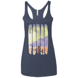 T-Shirts Vintage Navy / X-Small Japanese Kaiju Women's Triblend Racerback Tank