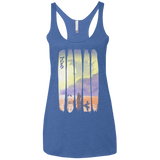 T-Shirts Vintage Royal / X-Small Japanese Kaiju Women's Triblend Racerback Tank