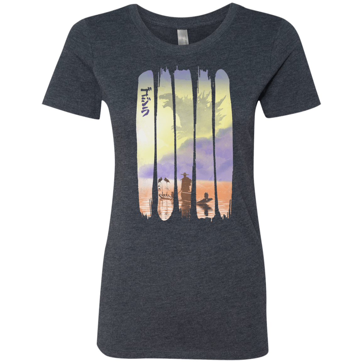 T-Shirts Vintage Navy / S Japanese Kaiju Women's Triblend T-Shirt