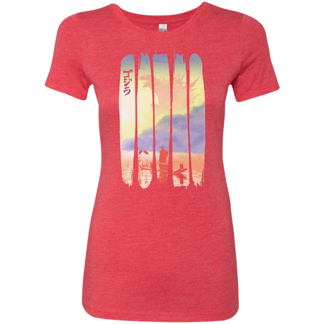 T-Shirts Vintage Red / S Japanese Kaiju Women's Triblend T-Shirt