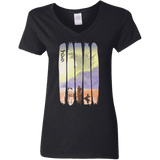 T-Shirts Black / S Japanese Kaiju Women's V-Neck T-Shirt