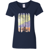 T-Shirts Navy / S Japanese Kaiju Women's V-Neck T-Shirt