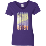 T-Shirts Purple / S Japanese Kaiju Women's V-Neck T-Shirt