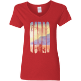 T-Shirts Red / S Japanese Kaiju Women's V-Neck T-Shirt