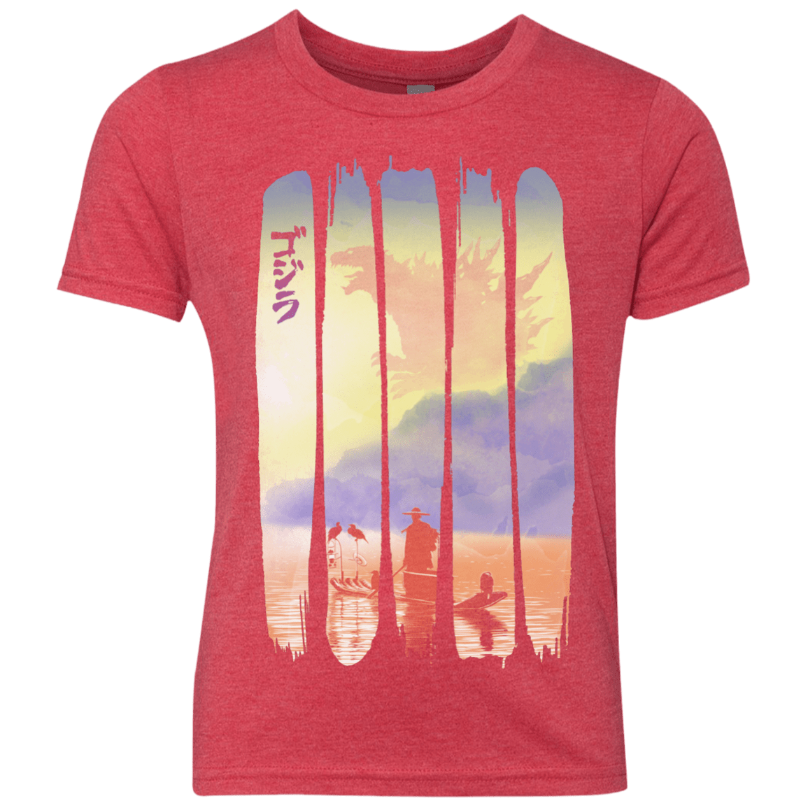 T-Shirts Vintage Red / YXS Japanese Kaiju Youth Triblend T-Shirt