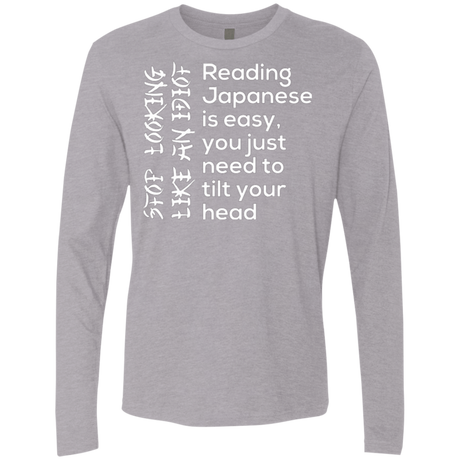 T-Shirts Heather Grey / Small Japanese Men's Premium Long Sleeve