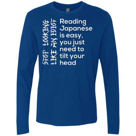 T-Shirts Royal / Small Japanese Men's Premium Long Sleeve