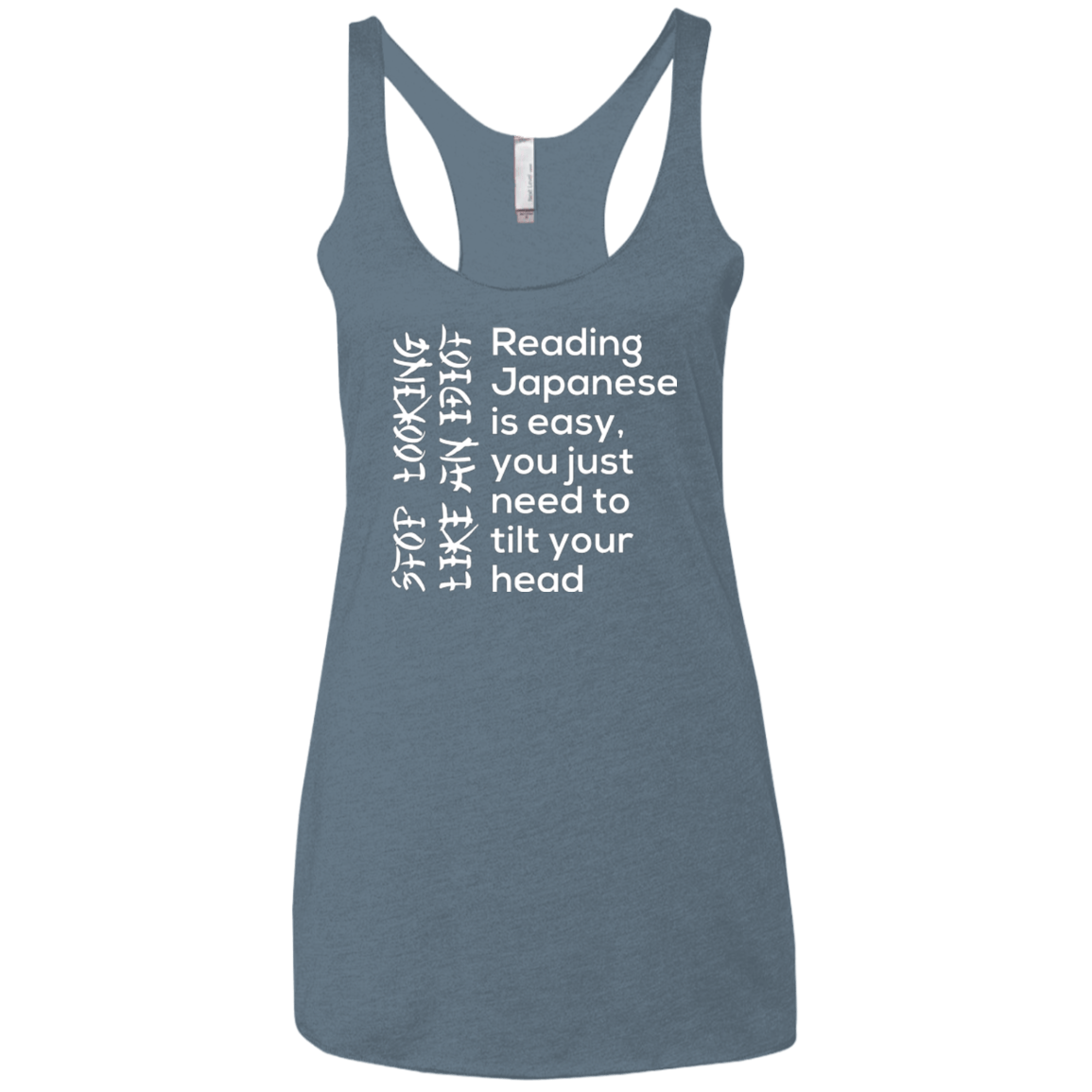 T-Shirts Indigo / X-Small Japanese Women's Triblend Racerback Tank