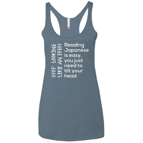 T-Shirts Indigo / X-Small Japanese Women's Triblend Racerback Tank