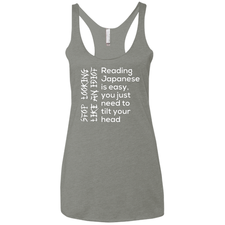 T-Shirts Venetian Grey / X-Small Japanese Women's Triblend Racerback Tank