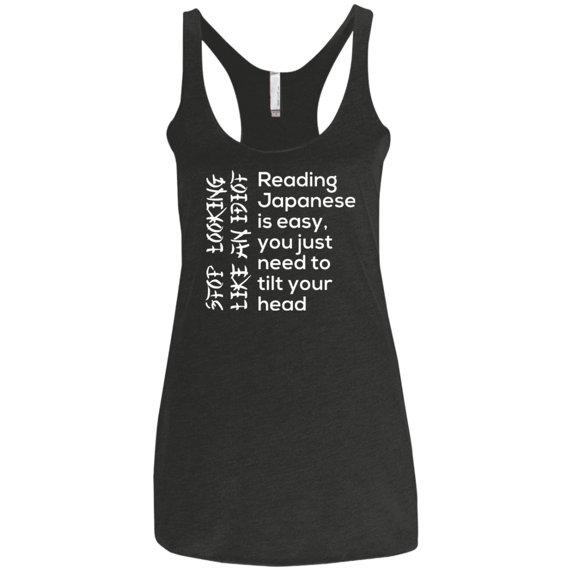 T-Shirts Vintage Black / X-Small Japanese Women's Triblend Racerback Tank