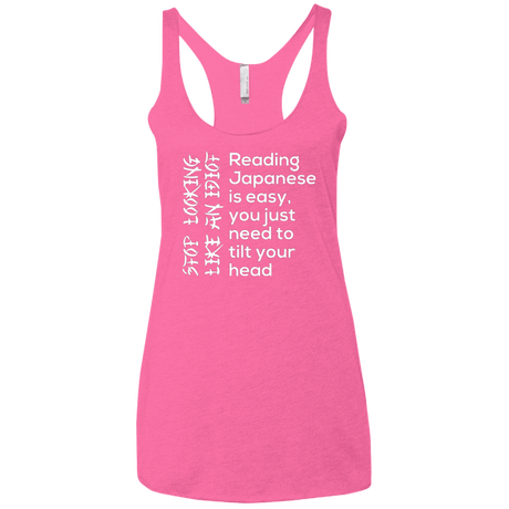 T-Shirts Vintage Pink / X-Small Japanese Women's Triblend Racerback Tank
