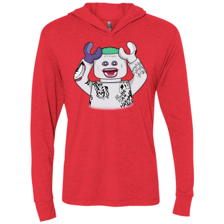 T-Shirts Vintage Red / X-Small Jared Lego Triblend Long Sleeve Hoodie Tee