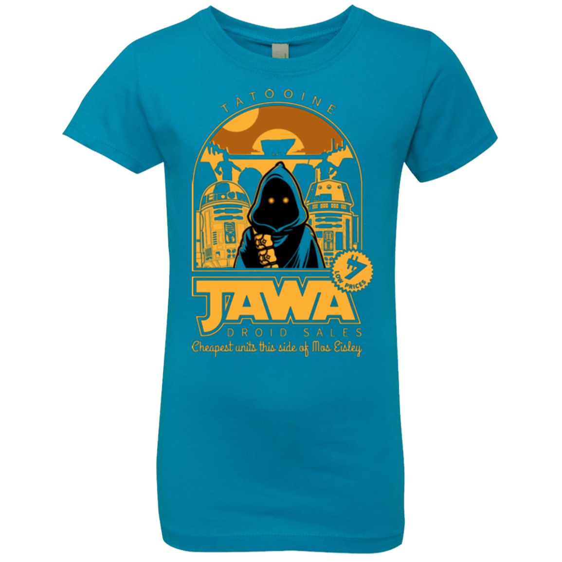 T-Shirts Turquoise / YXS Jawa Droid Sales Girls Premium T-Shirt