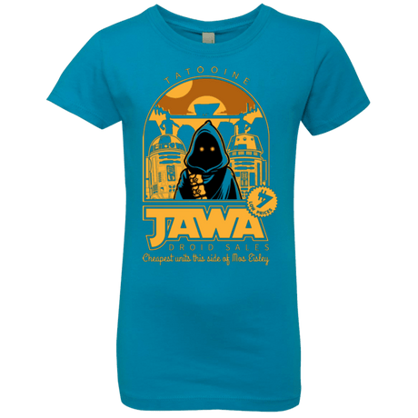 T-Shirts Turquoise / YXS Jawa Droid Sales Girls Premium T-Shirt