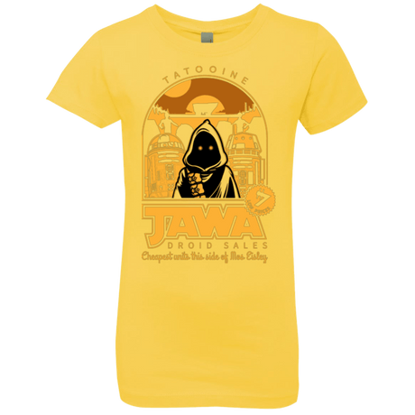 T-Shirts Vibrant Yellow / YXS Jawa Droid Sales Girls Premium T-Shirt