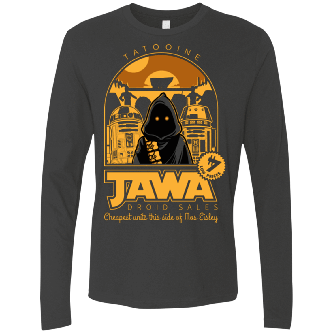 T-Shirts Heavy Metal / Small Jawa Droid Sales Men's Premium Long Sleeve
