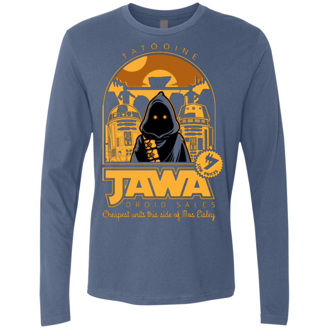 T-Shirts Indigo / Small Jawa Droid Sales Men's Premium Long Sleeve