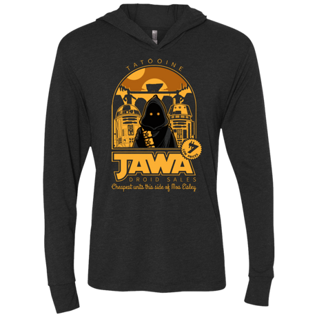 T-Shirts Vintage Black / X-Small Jawa Droid Sales Triblend Long Sleeve Hoodie Tee