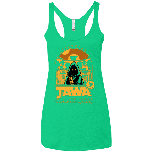 T-Shirts Envy / X-Small Jawa Droid Sales Women's Triblend Racerback Tank