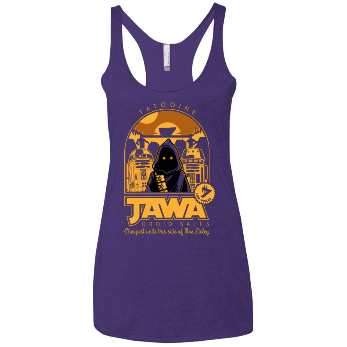 T-Shirts Purple / X-Small Jawa Droid Sales Women's Triblend Racerback Tank