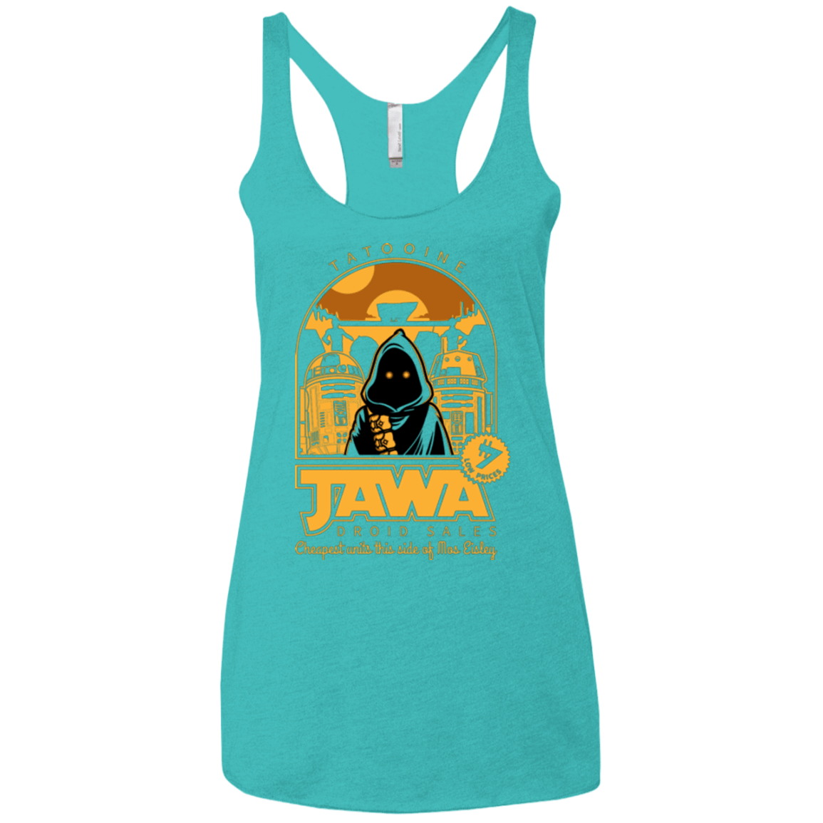 T-Shirts Tahiti Blue / X-Small Jawa Droid Sales Women's Triblend Racerback Tank