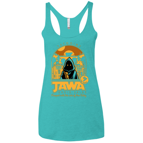 T-Shirts Tahiti Blue / X-Small Jawa Droid Sales Women's Triblend Racerback Tank