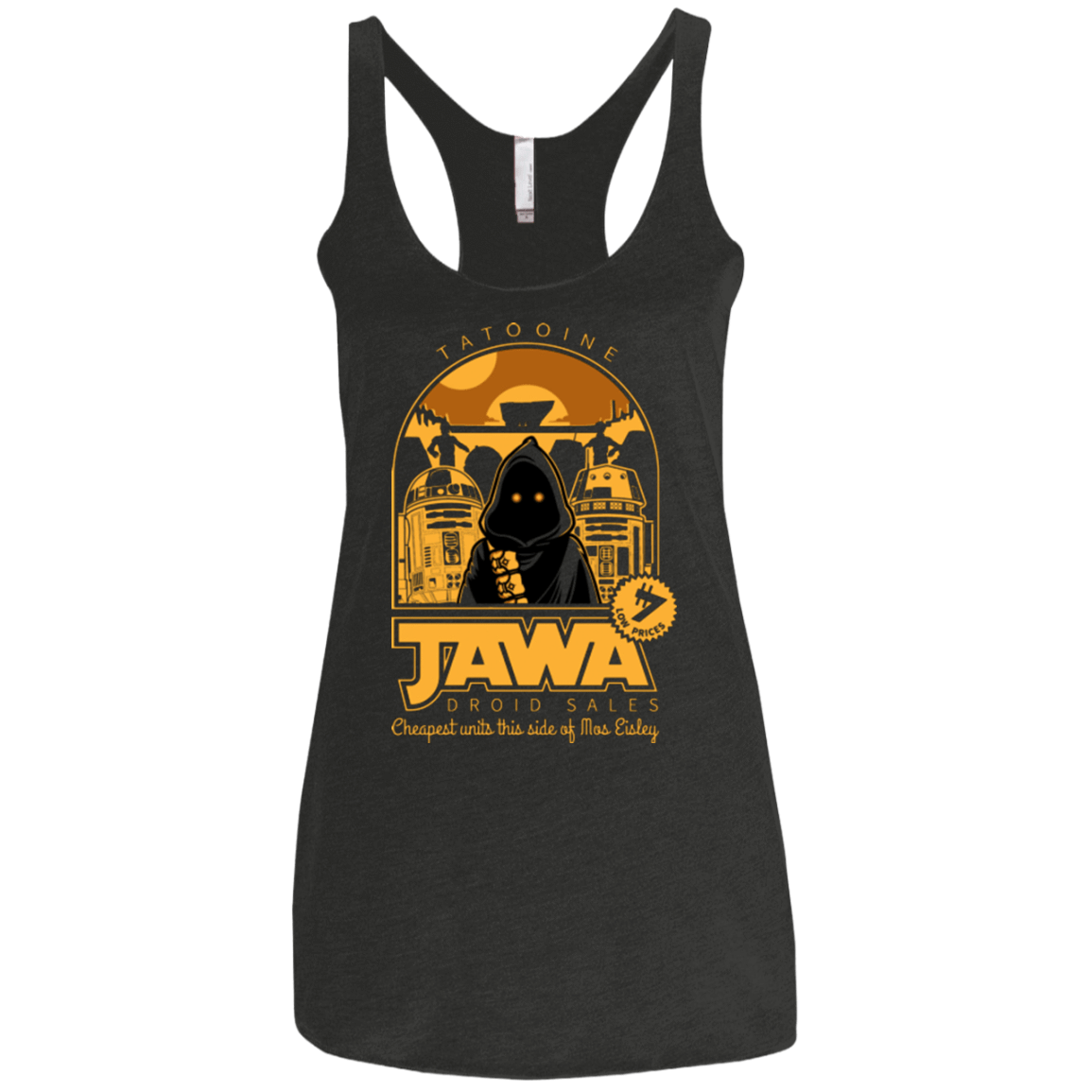 T-Shirts Vintage Black / X-Small Jawa Droid Sales Women's Triblend Racerback Tank