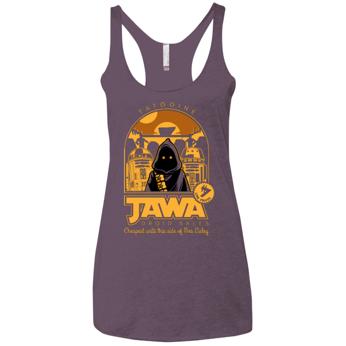 T-Shirts Vintage Purple / X-Small Jawa Droid Sales Women's Triblend Racerback Tank