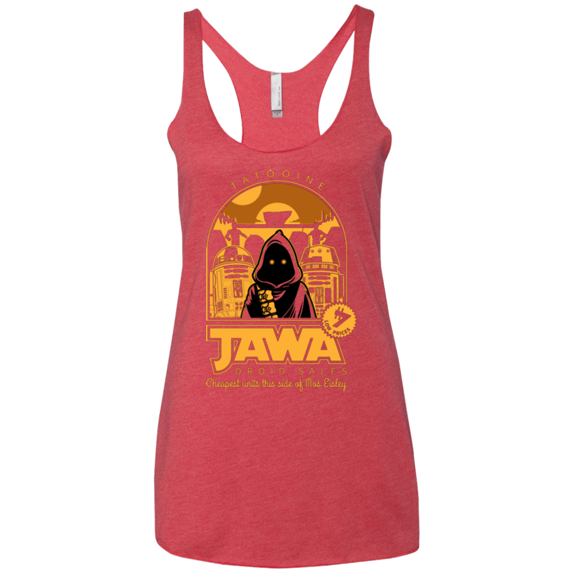 T-Shirts Vintage Red / X-Small Jawa Droid Sales Women's Triblend Racerback Tank