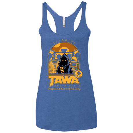 T-Shirts Vintage Royal / X-Small Jawa Droid Sales Women's Triblend Racerback Tank