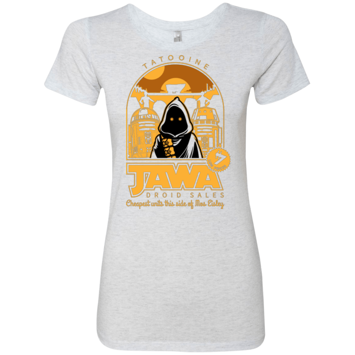 T-Shirts Heather White / Small Jawa Droid Sales Women's Triblend T-Shirt