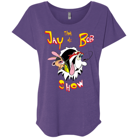 T-Shirts Purple Rush / X-Small Jay & Bob Triblend Dolman Sleeve