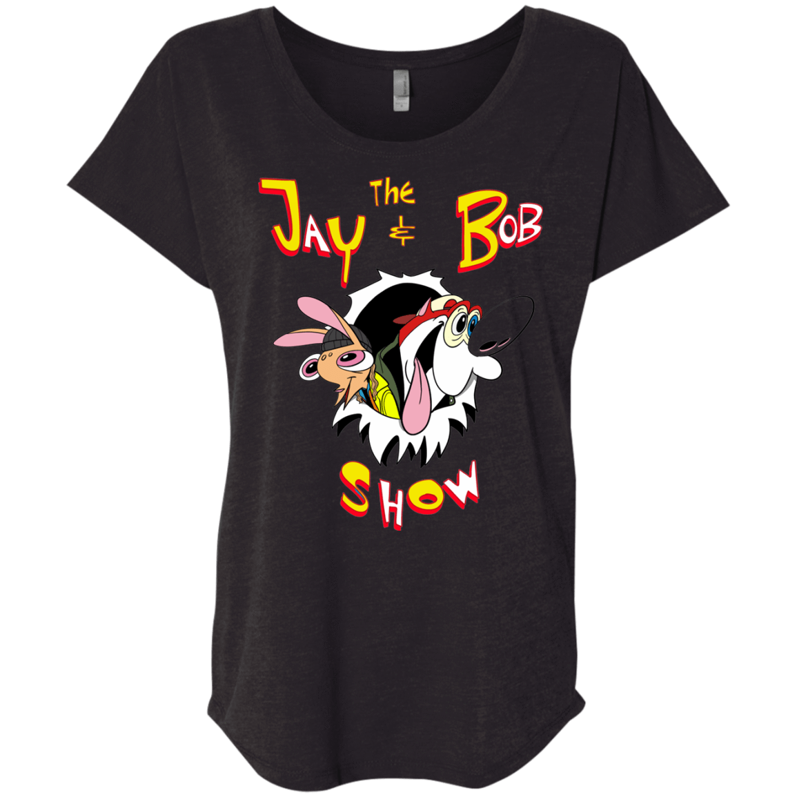 T-Shirts Vintage Black / X-Small Jay & Bob Triblend Dolman Sleeve