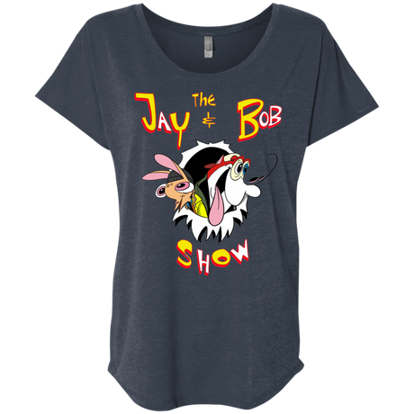 T-Shirts Vintage Navy / X-Small Jay & Bob Triblend Dolman Sleeve