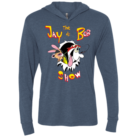 T-Shirts Indigo / X-Small Jay & Bob Triblend Long Sleeve Hoodie Tee