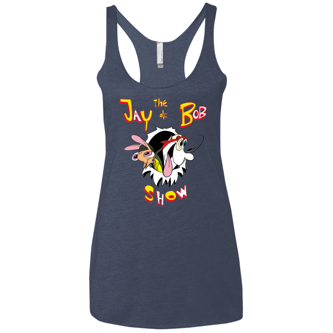 T-Shirts Vintage Navy / X-Small Jay & Bob Women's Triblend Racerback Tank