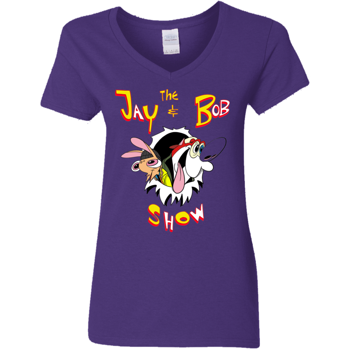 T-Shirts Purple / S Jay & Bob Women's V-Neck T-Shirt