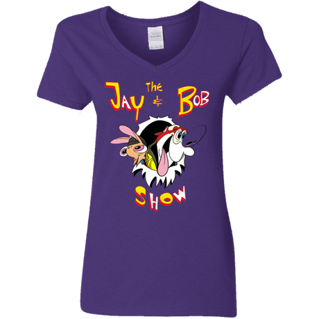 T-Shirts Purple / S Jay & Bob Women's V-Neck T-Shirt