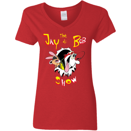 T-Shirts Red / S Jay & Bob Women's V-Neck T-Shirt