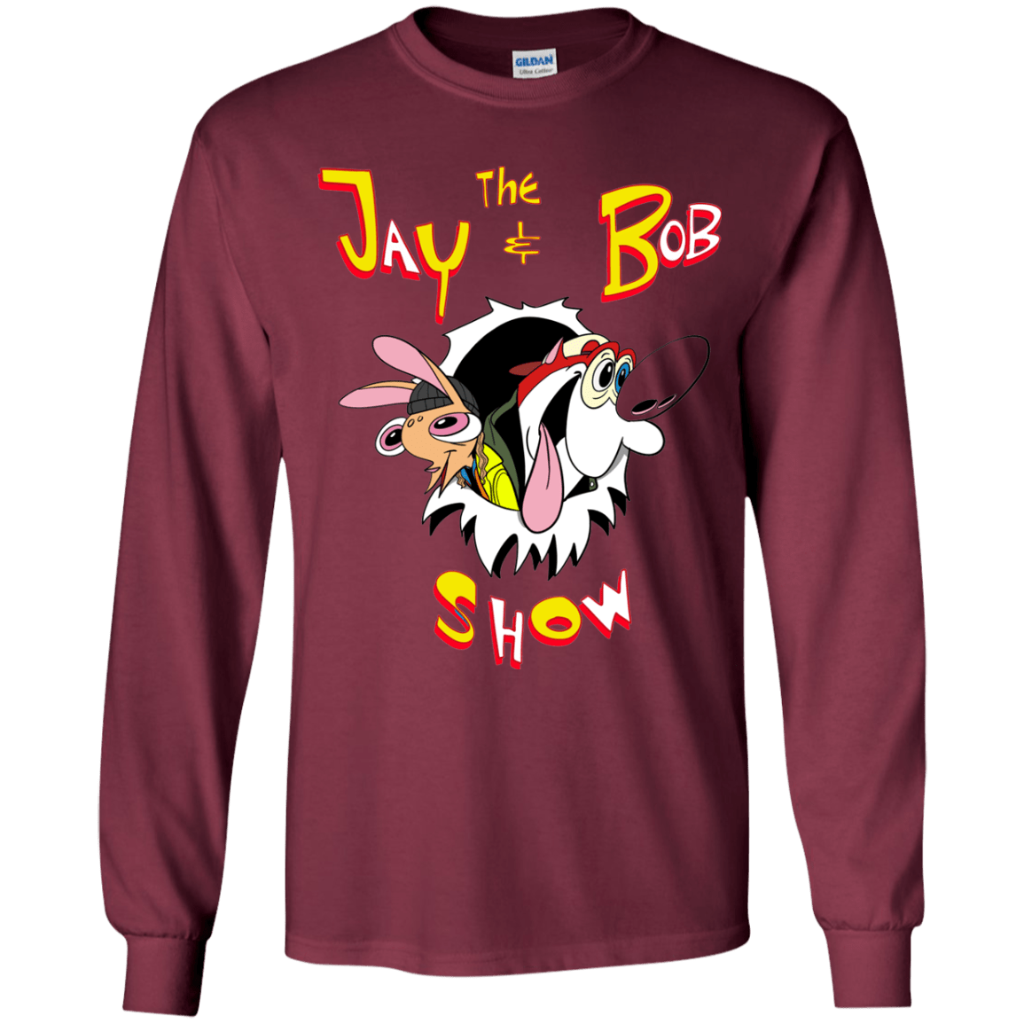 T-Shirts Maroon / YS Jay & Bob Youth Long Sleeve T-Shirt