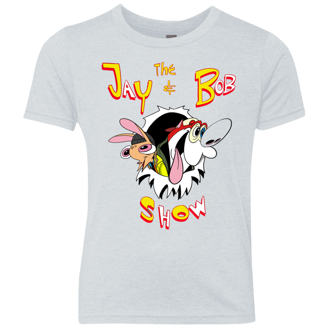 T-Shirts Heather White / YXS Jay & Bob Youth Triblend T-Shirt