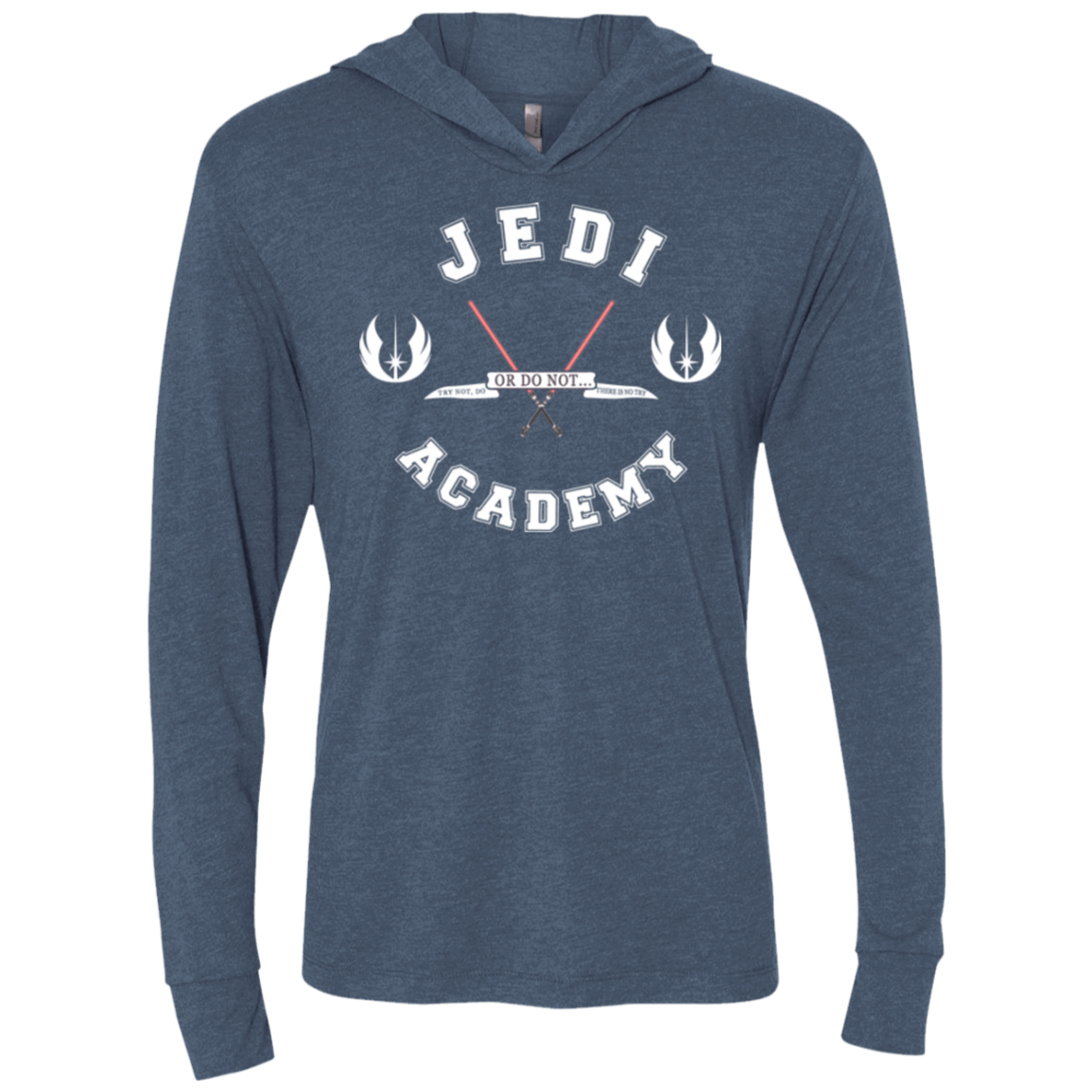 T-Shirts Indigo / X-Small Jedi academy Triblend Long Sleeve Hoodie Tee