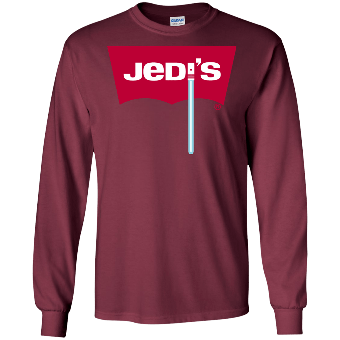 T-Shirts Maroon / S Jedi's Men's Long Sleeve T-Shirt