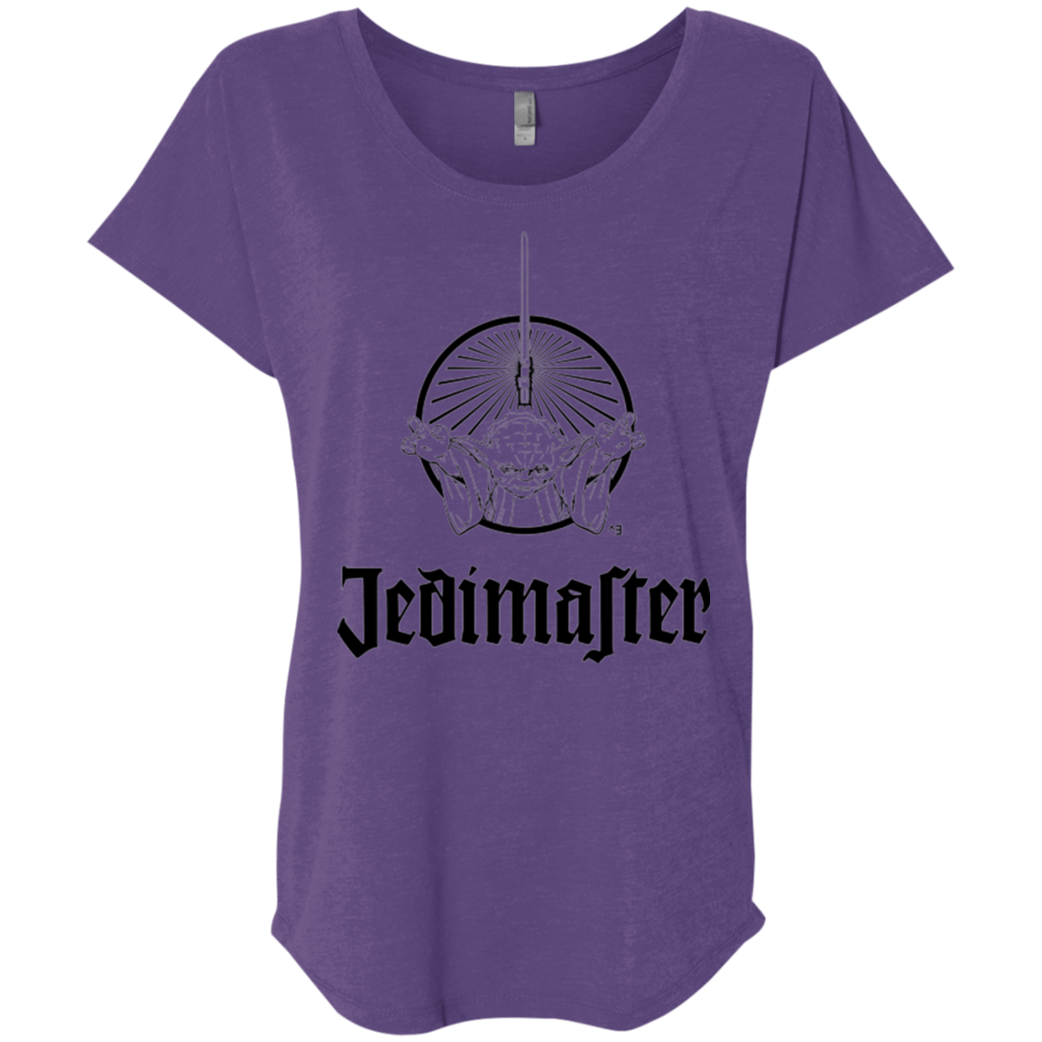 T-Shirts Purple Rush / X-Small Jedimaster Triblend Dolman Sleeve