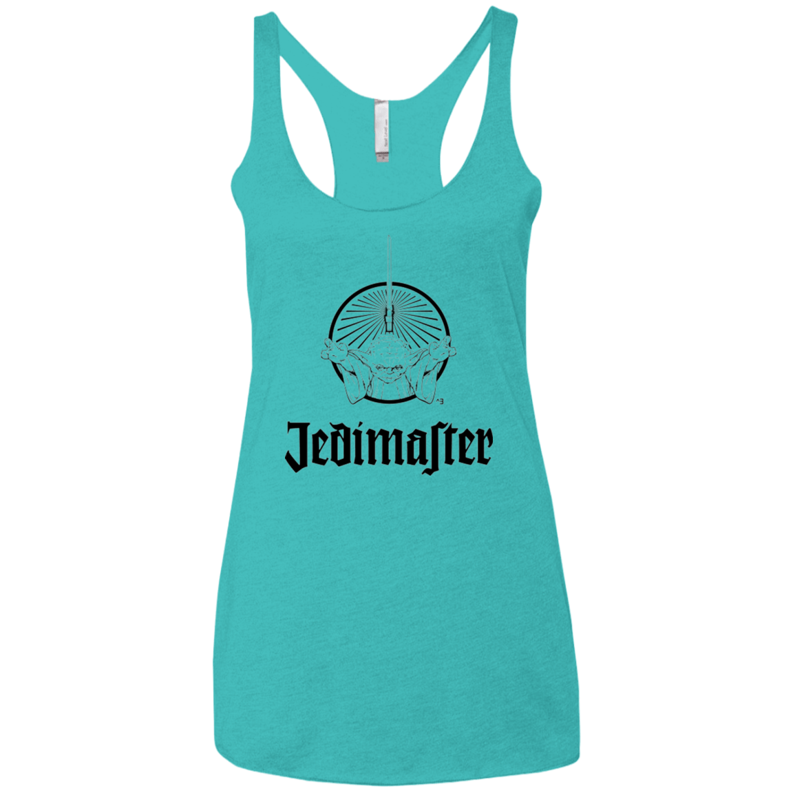 T-Shirts Tahiti Blue / X-Small Jedimaster Women's Triblend Racerback Tank