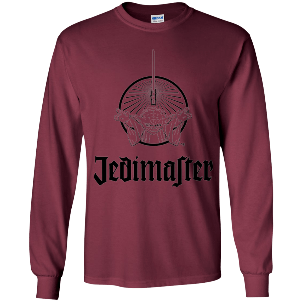 T-Shirts Maroon / YS Jedimaster Youth Long Sleeve T-Shirt