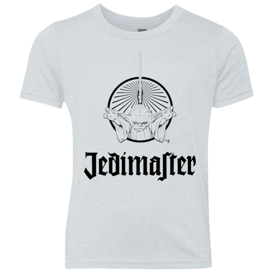 T-Shirts Heather White / YXS Jedimaster Youth Triblend T-Shirt